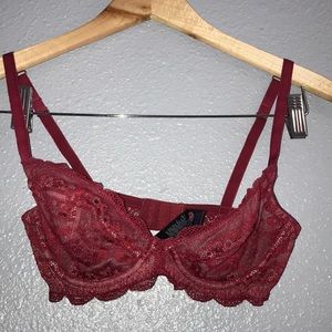 ASOS Embroidered red bra